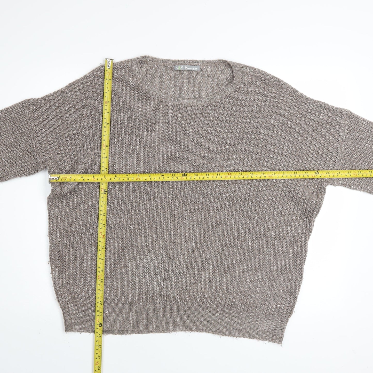 Marks and Spencer Womens Beige Size 14 Knit Pullover Jumper