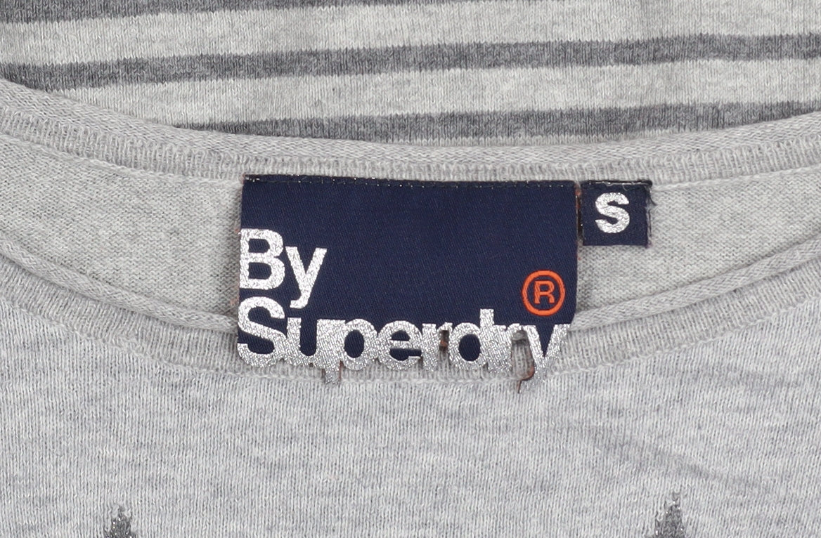 Womens UK S Regular Superdry Grey Pullover Tight-Knit