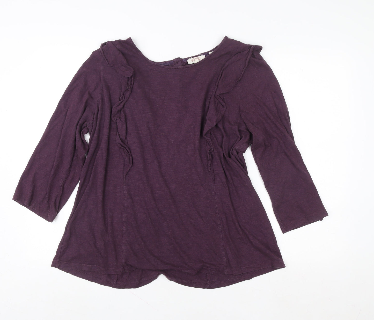Womens UK Size 18 Fat Face Purple Cotton Blouse