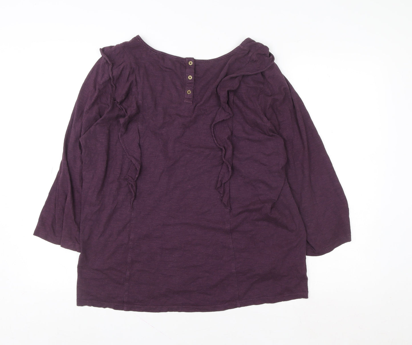 Womens UK Size 18 Fat Face Purple Cotton Blouse