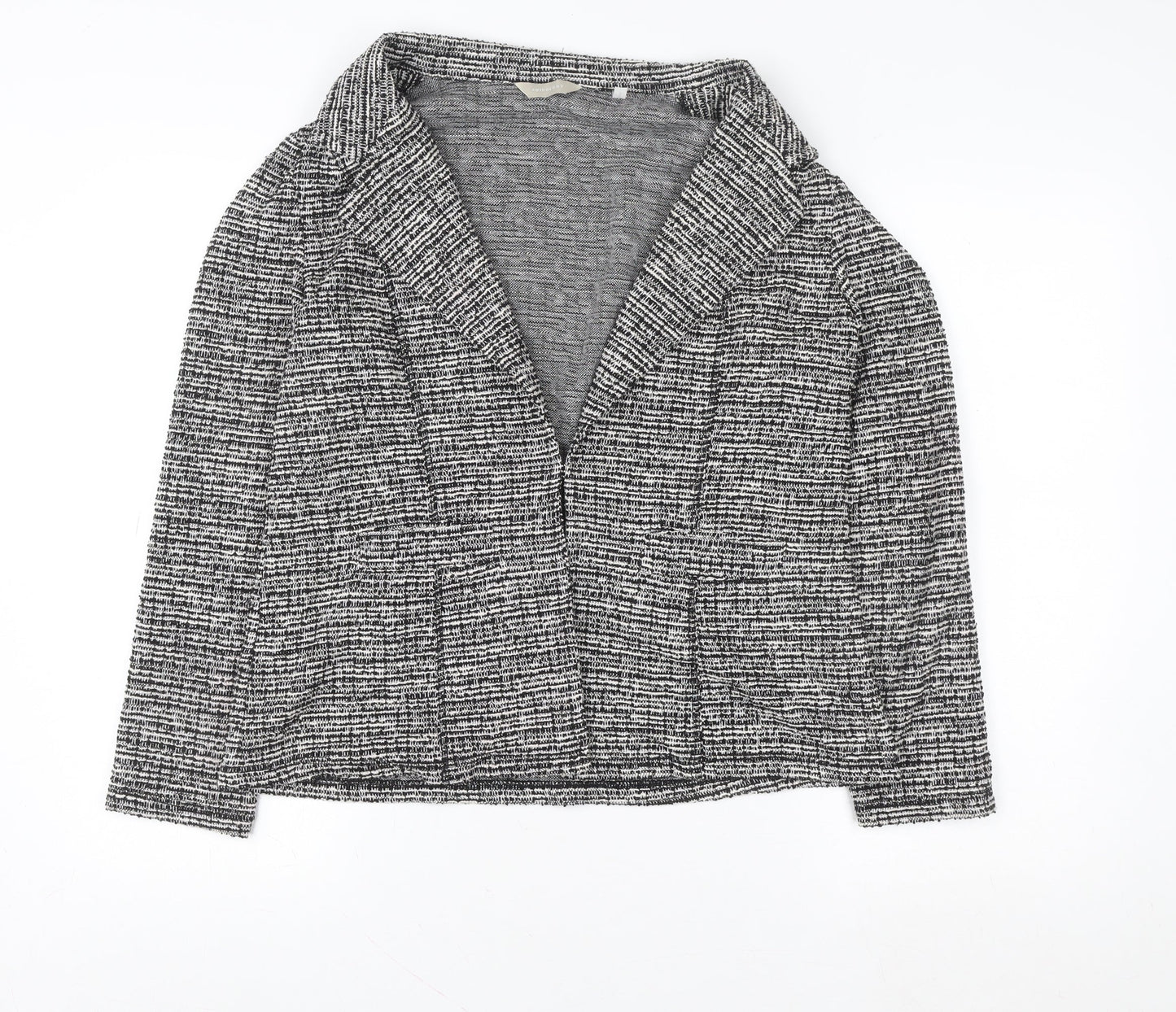 Anthology Women's Black Tweed Blazer Size 14 Classic Smart Jacket