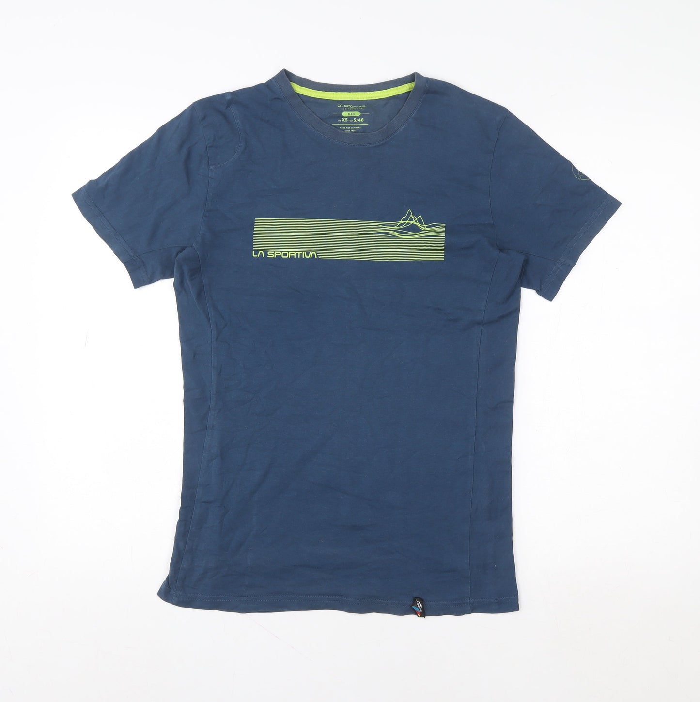La Sportiva Men's Blue Graphic Outdoor Cotton T-Shirt Size S