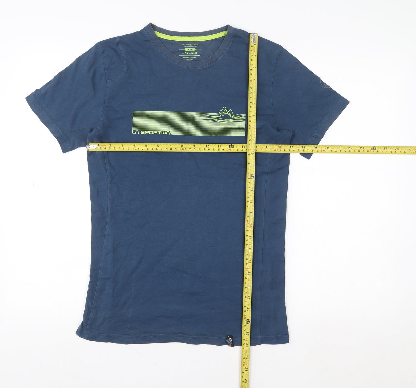 La Sportiva Men's Blue Graphic Outdoor Cotton T-Shirt Size S