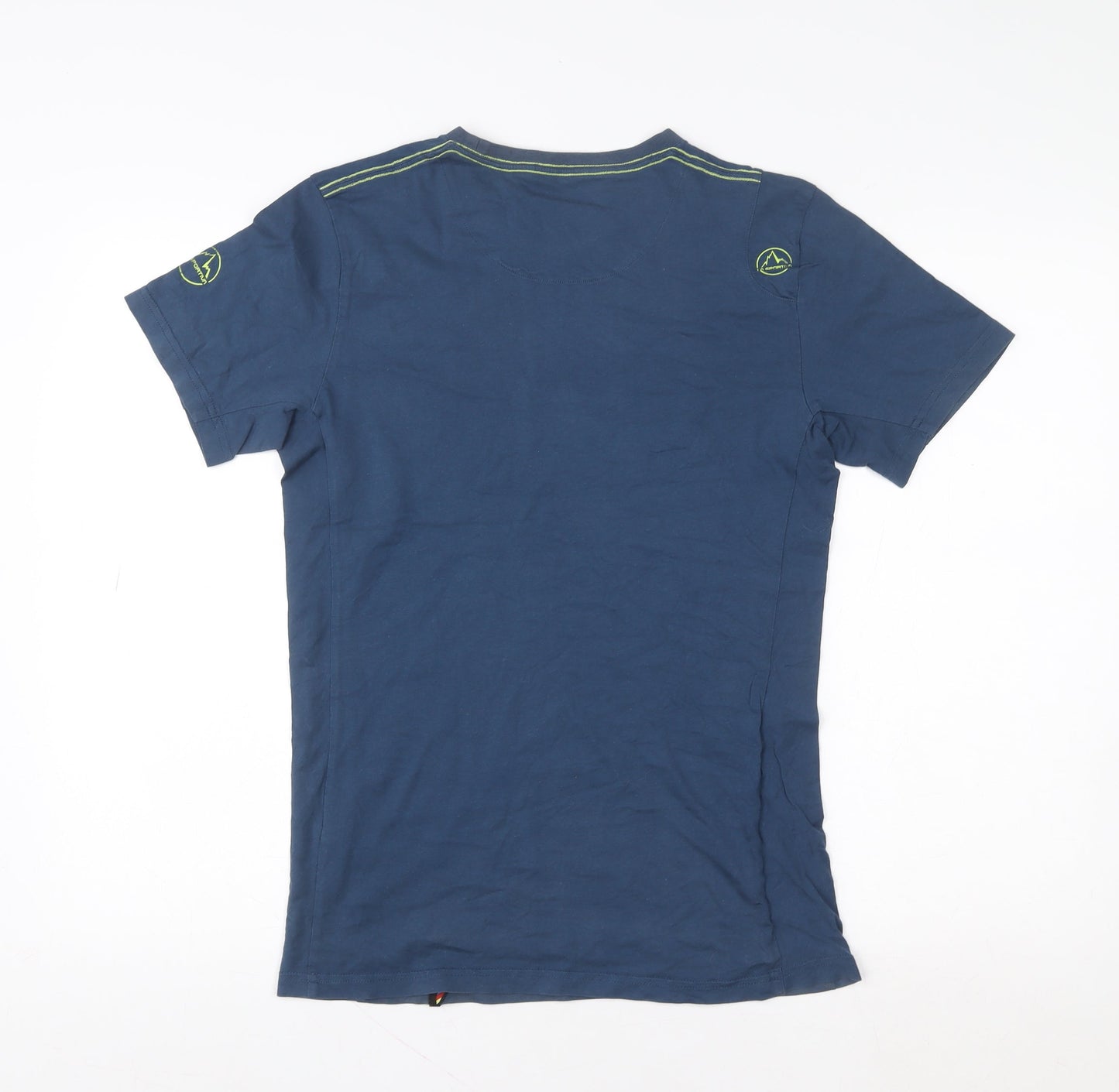 La Sportiva Men's Blue Graphic Outdoor Cotton T-Shirt Size S