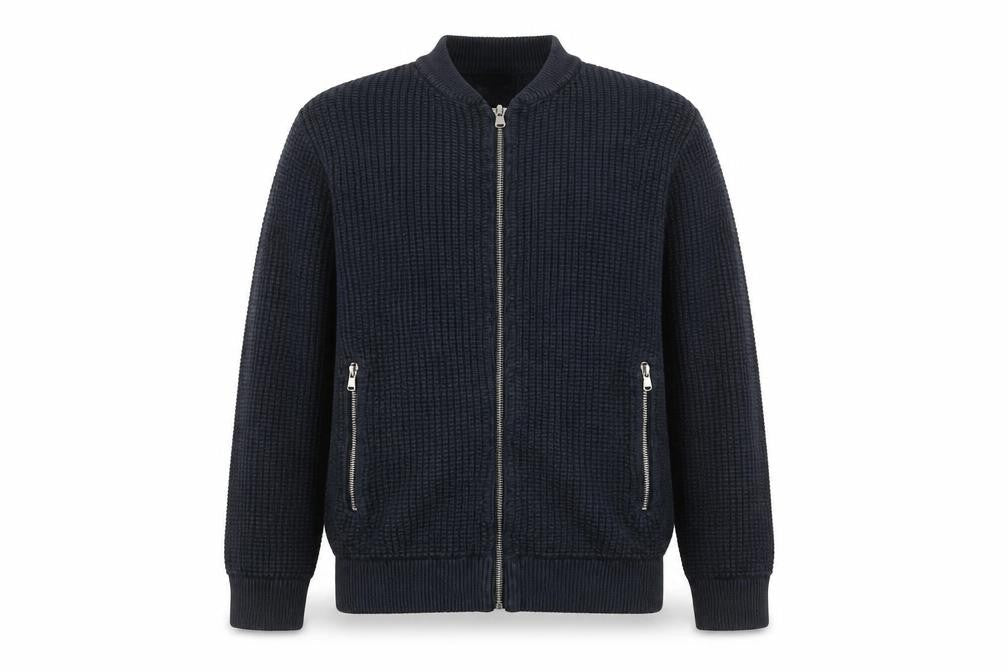 Next Men's Blue Full Zip Knit Sweatshirt Size M