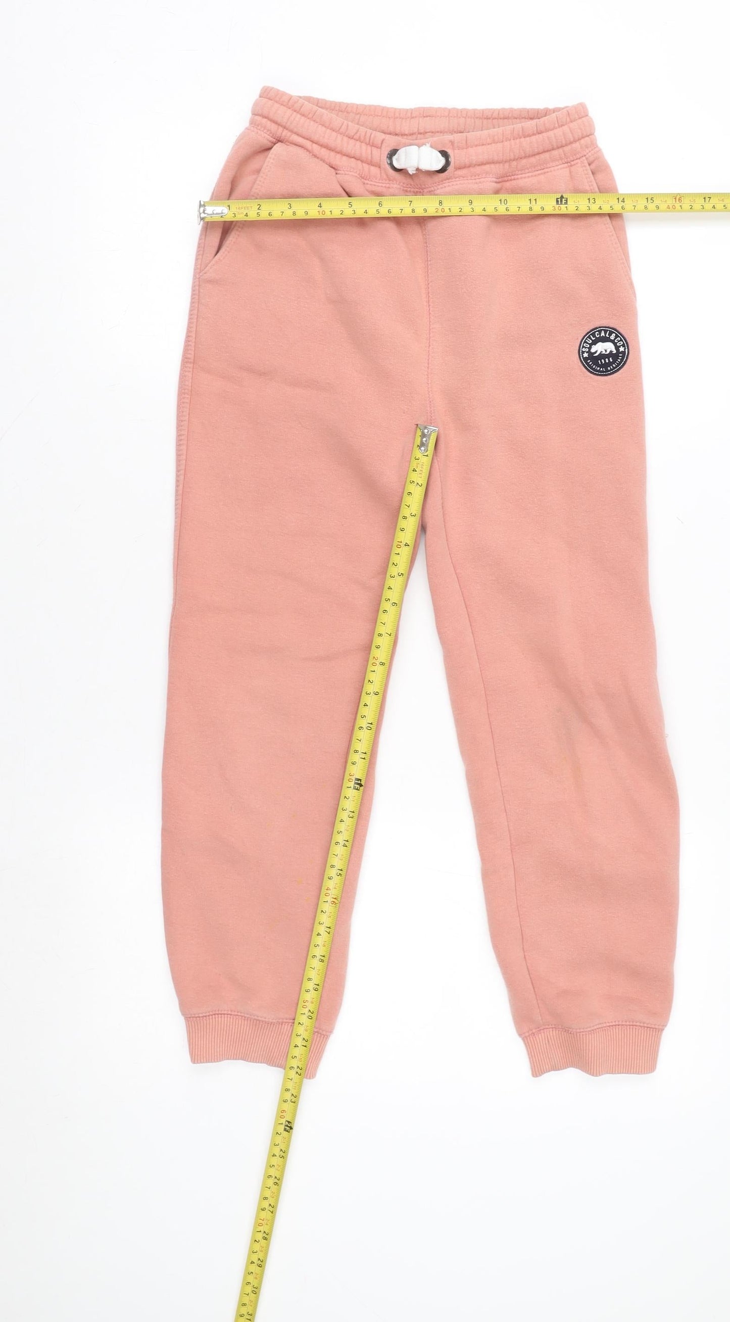 Soulcal & Co Girls Pink Jogger Sweatpants Age 13 Years Fleece Casual Trousers