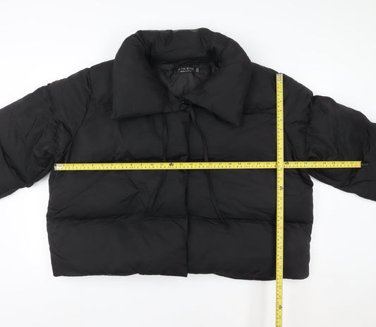 In The Style Women’s Black Cropped Puffer Jacket Size 20 Winter Coat