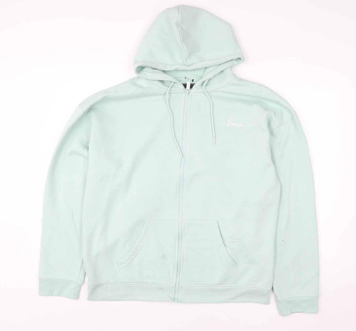 Womens UK L Regular Bench Green Full Zip Hoodie