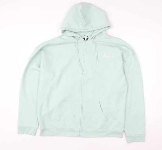 Womens UK L Regular Bench Green Full Zip Hoodie