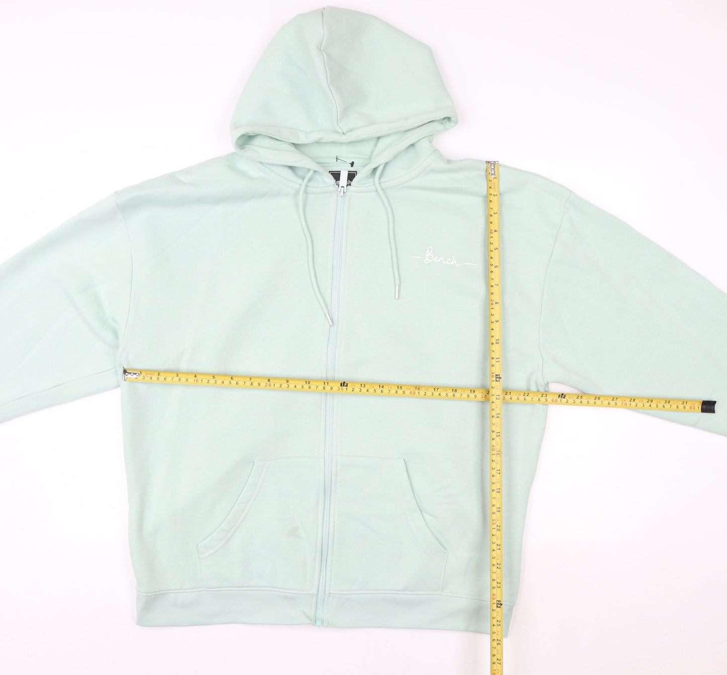 Womens UK L Regular Bench Green Full Zip Hoodie