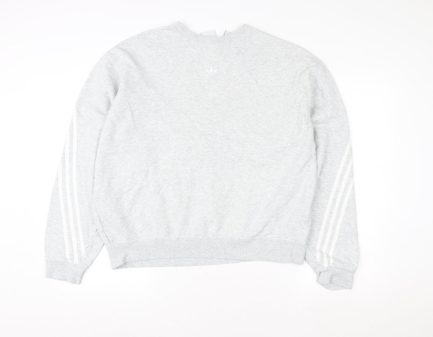 Mens UK L Regular adidas Grey Pullover Sweatshirt