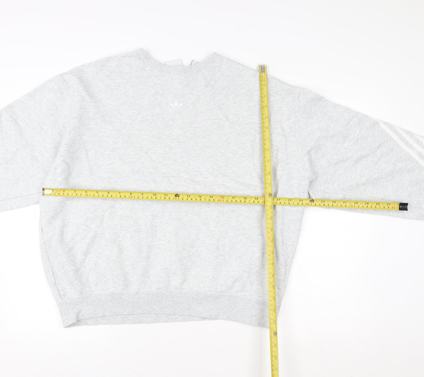 Mens UK L Regular adidas Grey Pullover Sweatshirt