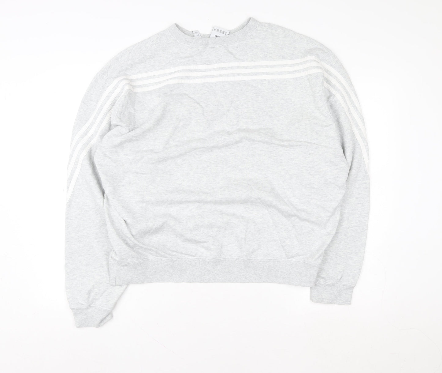 Mens UK L Regular adidas Grey Pullover Sweatshirt