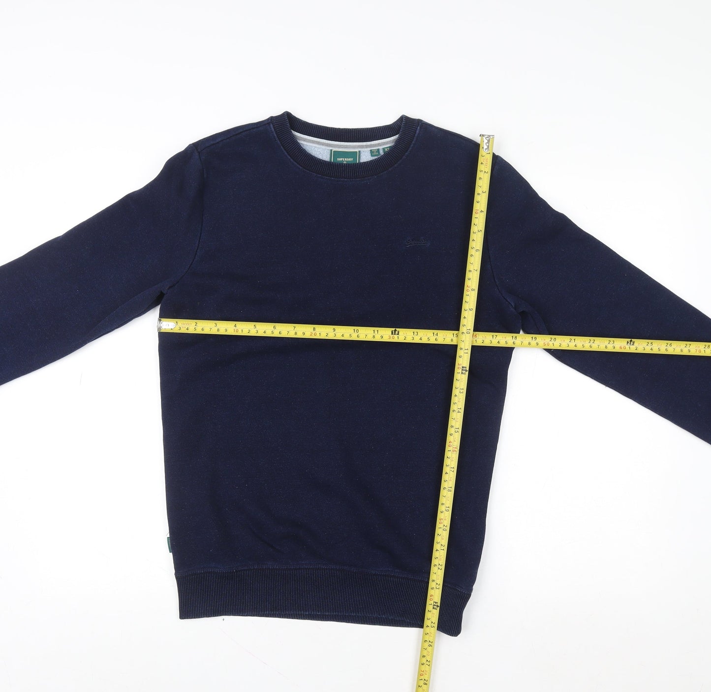 Mens UK XS Regular Superdry Blue Pullover Sweatshirt