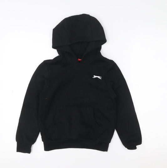 Slazenger Boys Black 7-8 Years Pullover Hoodie with Logo