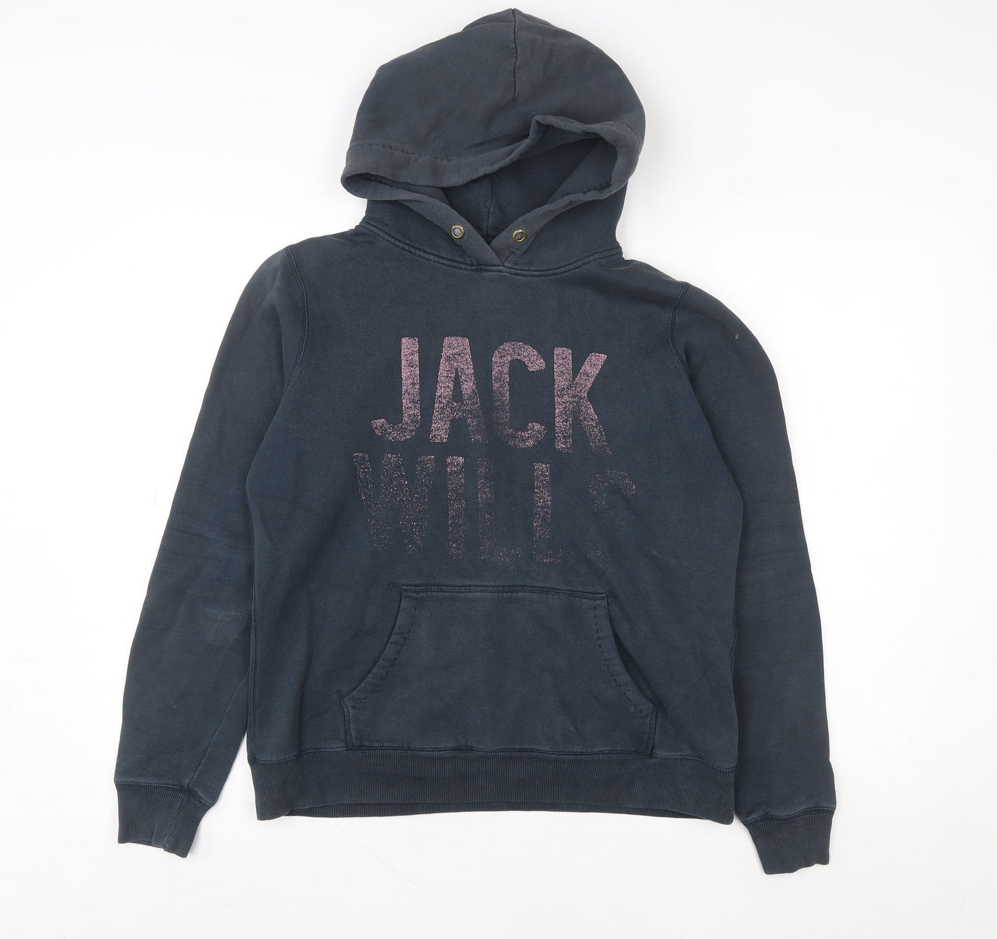 Womens UK S Regular Jack Wills Blue Pullover Hoodie