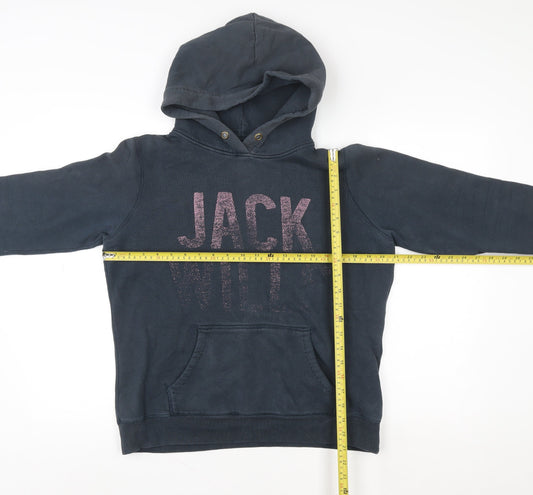 Womens UK S Regular Jack Wills Blue Pullover Hoodie