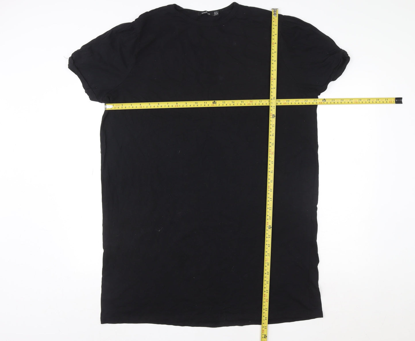 boohoo Men's Black Regular Fit Cotton Crew Neck T-Shirt Size L