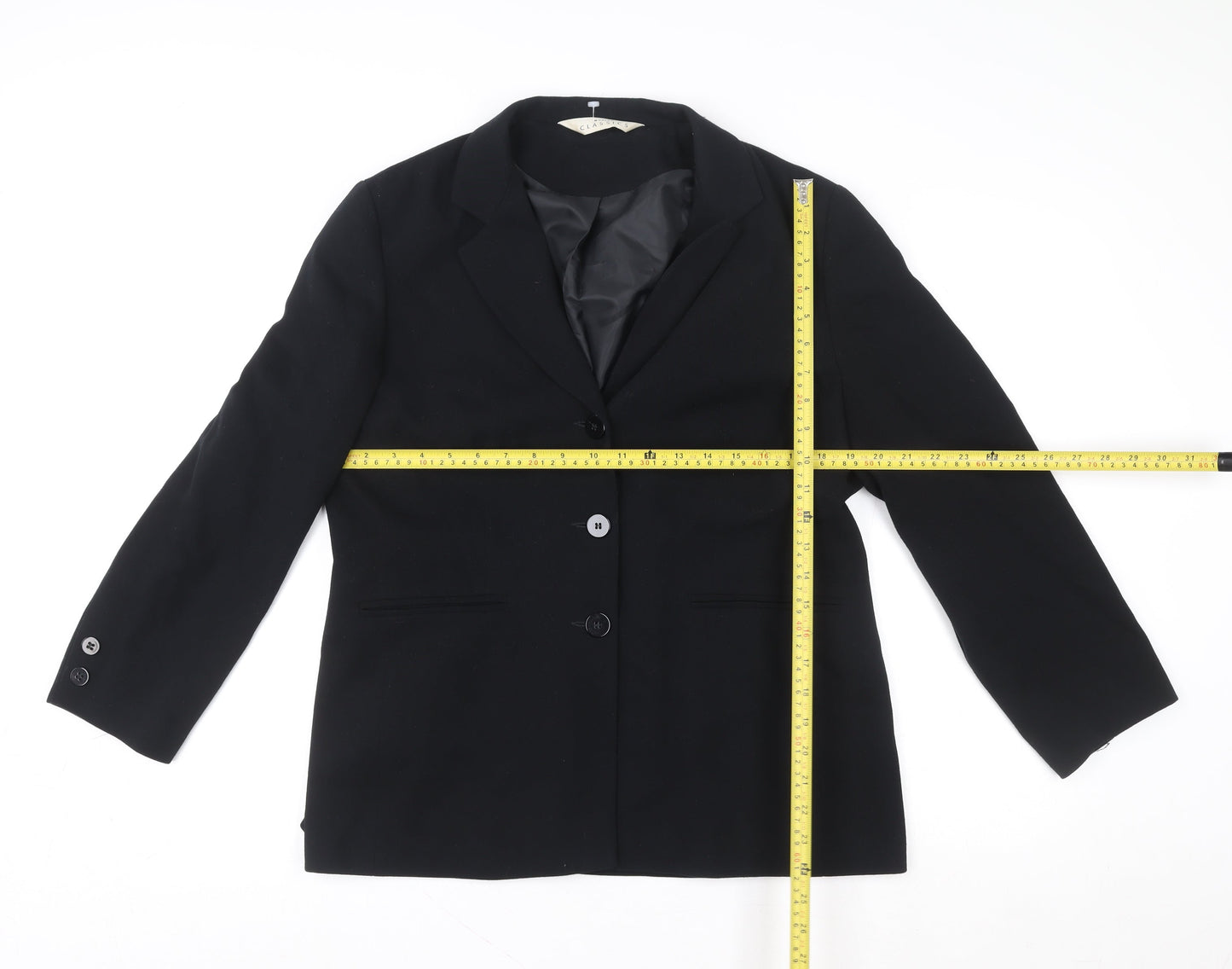 Modern Classics Women's Black Single-Breasted Blazer UK 16