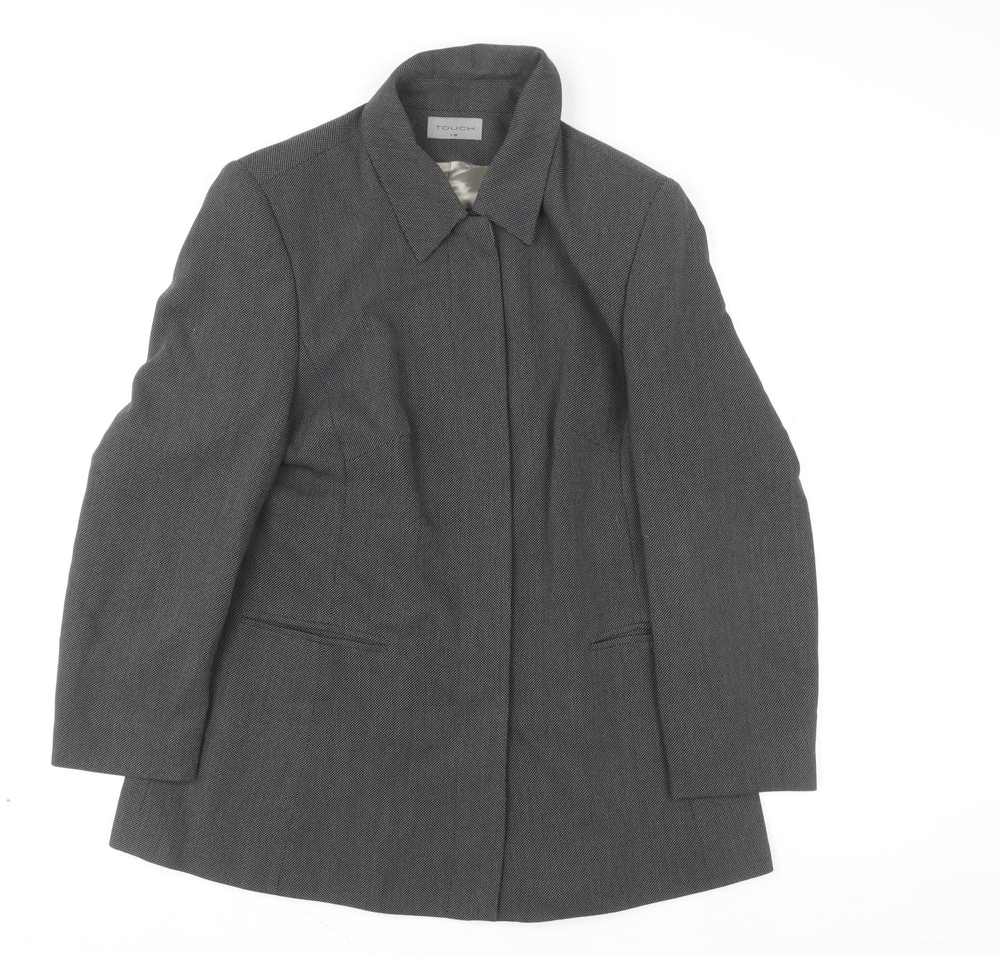 Touch Men’s Grey Classic Overcoat L 42in Lined Formal Business Wear