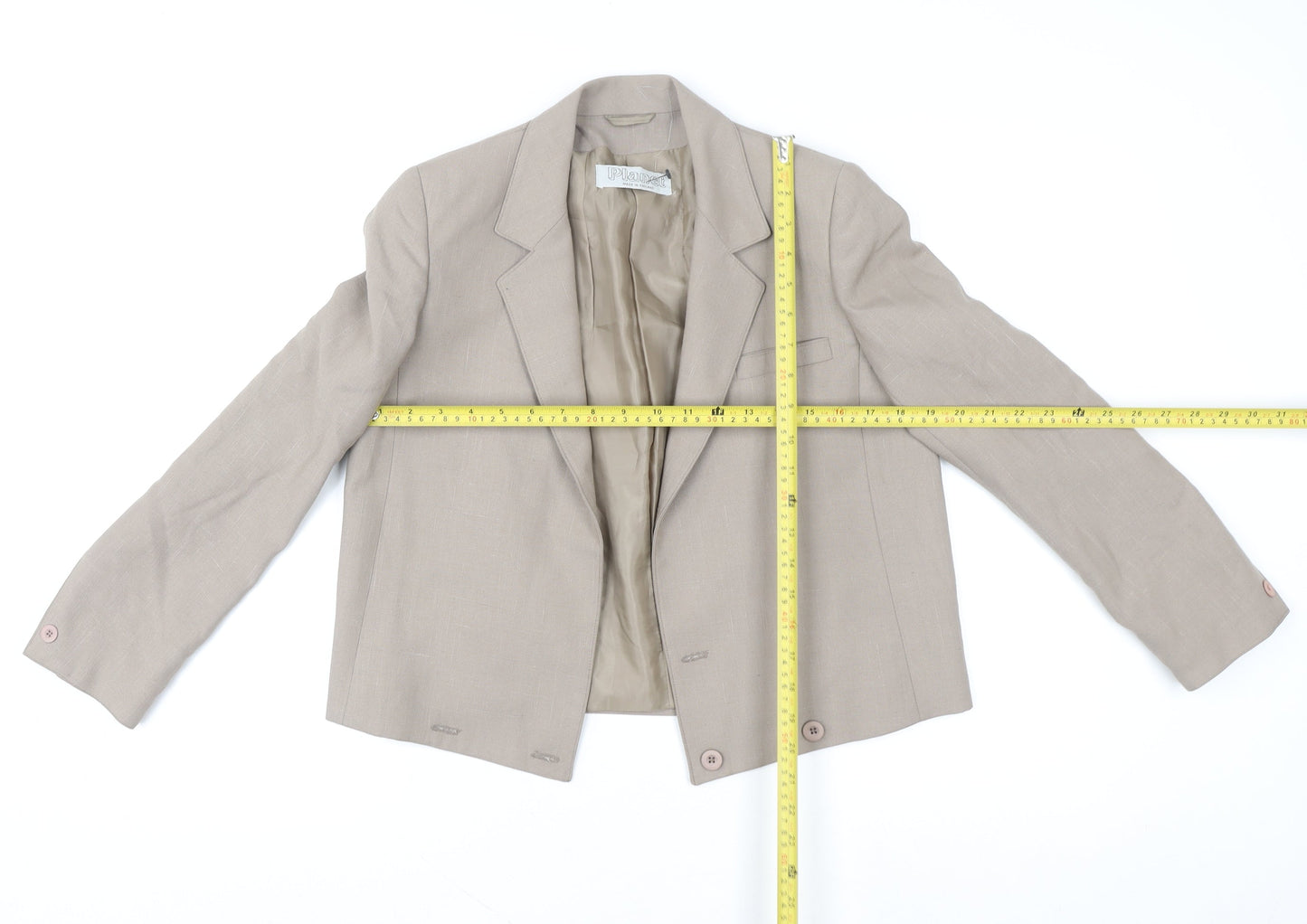 Planet Women’s Beige Blazer Jacket Size 8 Tailored Lined Workwear