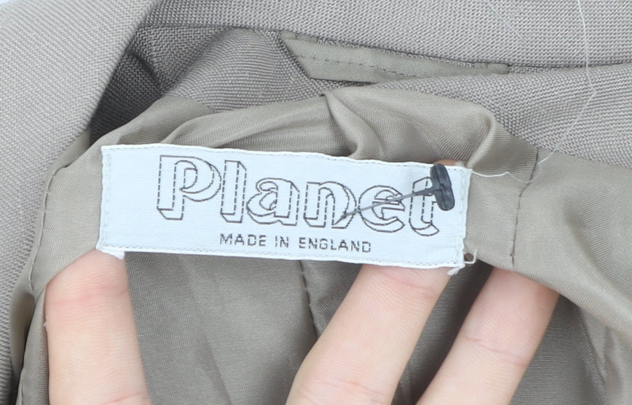 Planet Women’s Beige Blazer Jacket Size 8 Tailored Lined Workwear