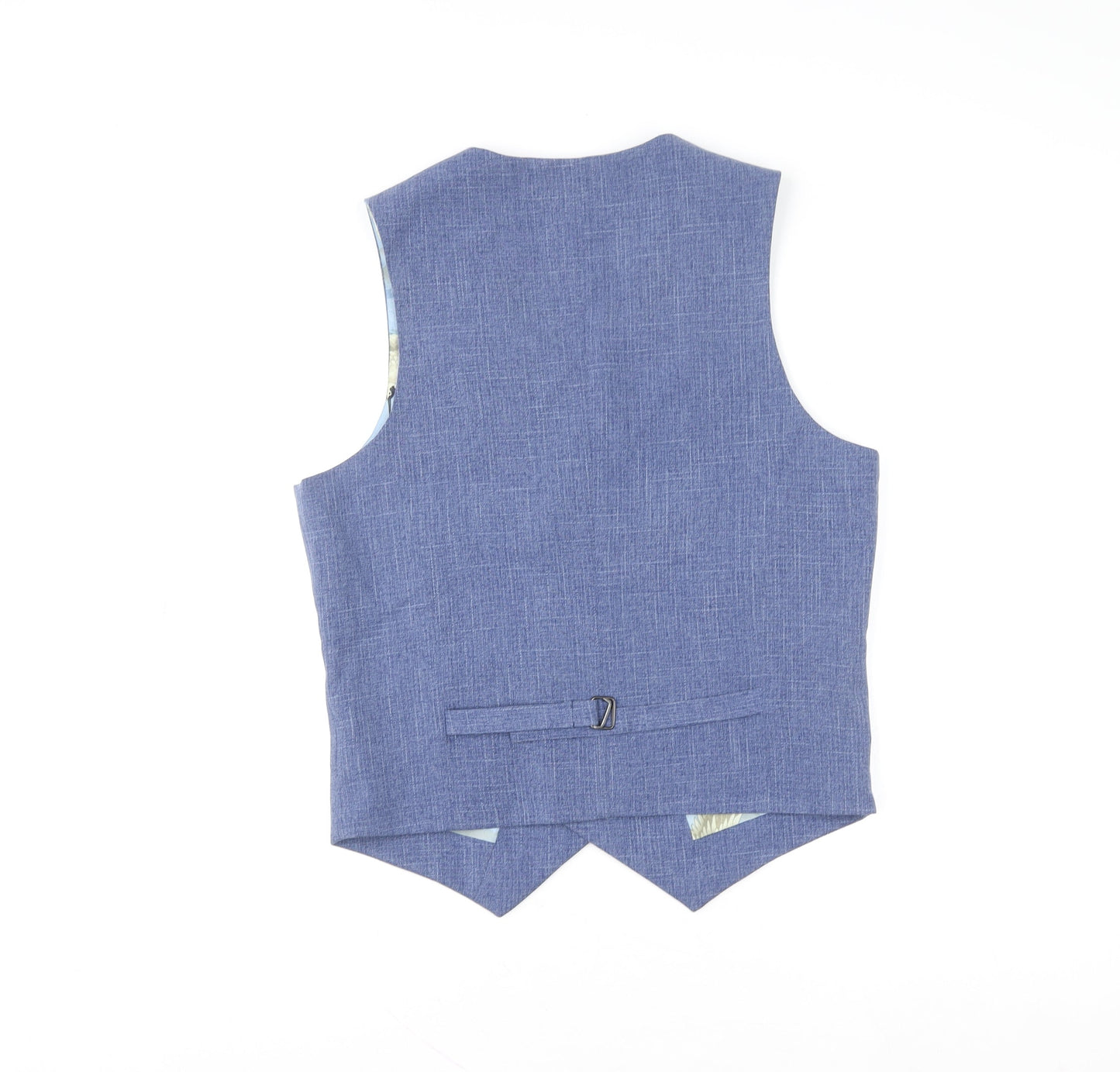 ASOS Men's Blue Slim Fit Double Breasted Waistcoat Size 38