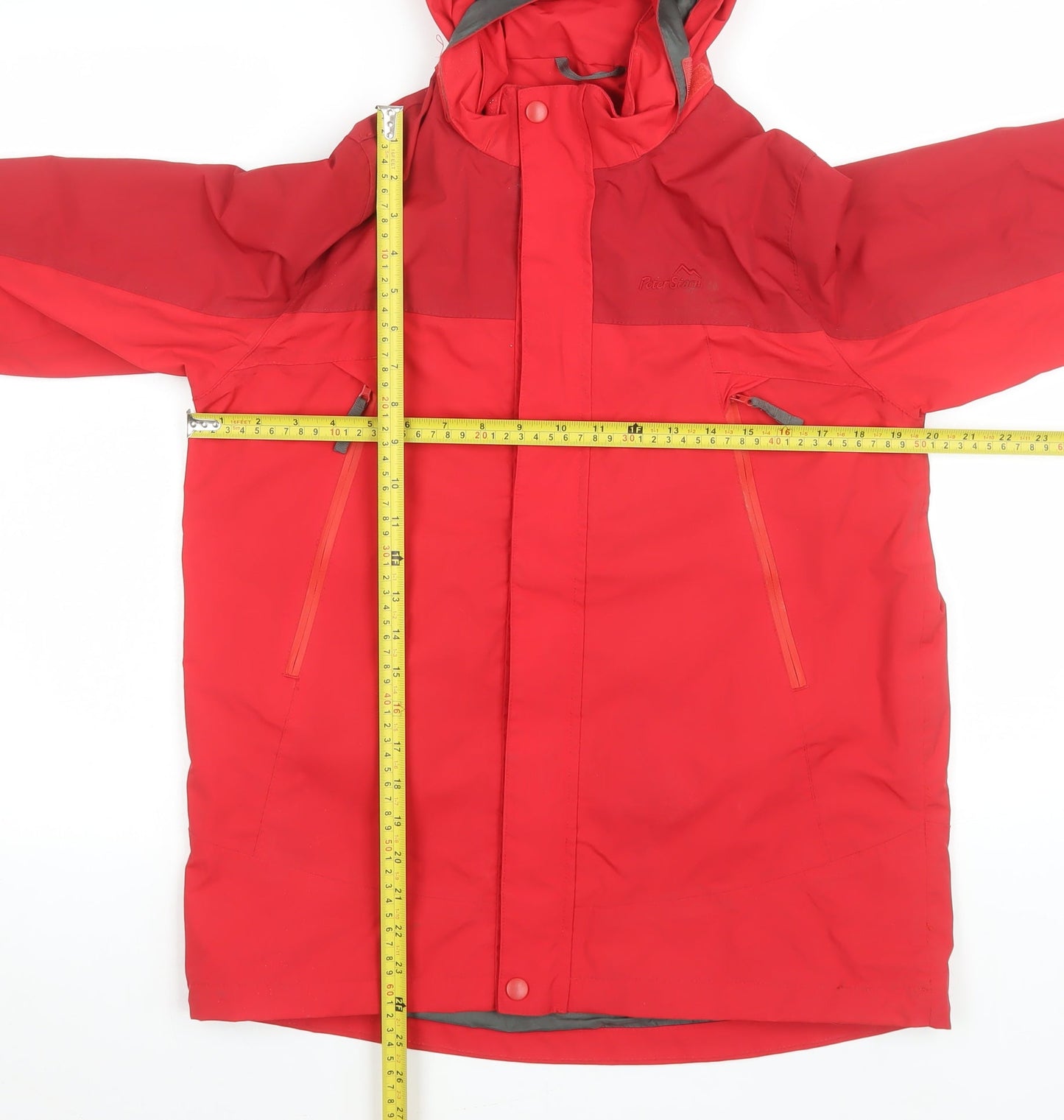 Peter Storm Men's Red Waterproof Hooded Rain Coat Jacket L
