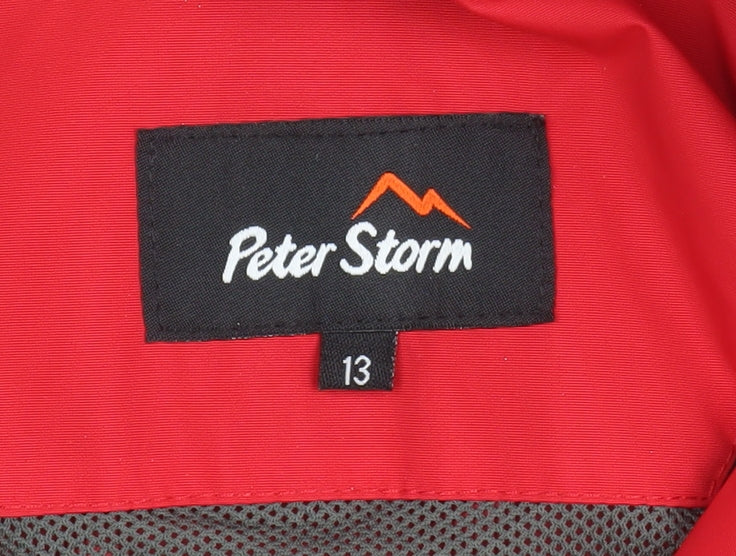 Peter Storm Men's Red Waterproof Hooded Rain Coat Jacket L