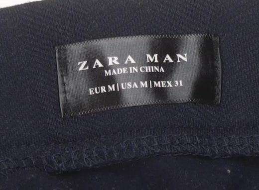Zara Man Black Slim Fit Chino Trousers Men's M 31in Waist