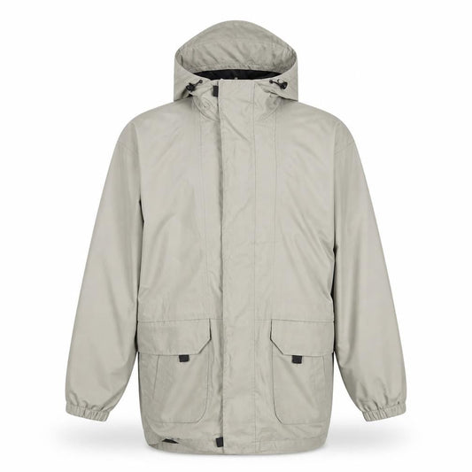 Champion Men’s Beige Hooded Parka Jacket L Water Resistant