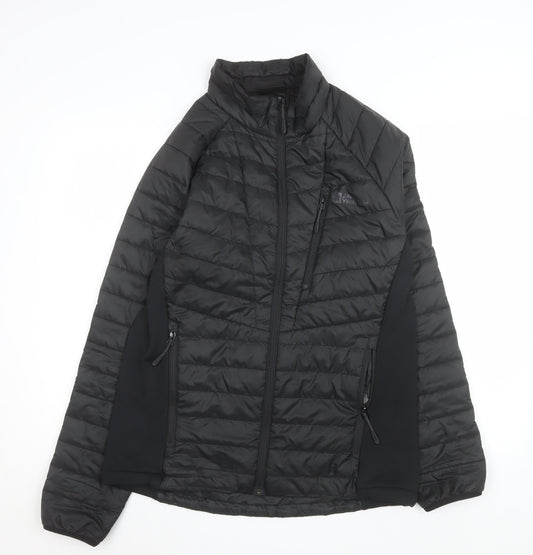 Jack Wolfskin Men's Black M Puffer Jacket Lightweight Full Zip Outdoor