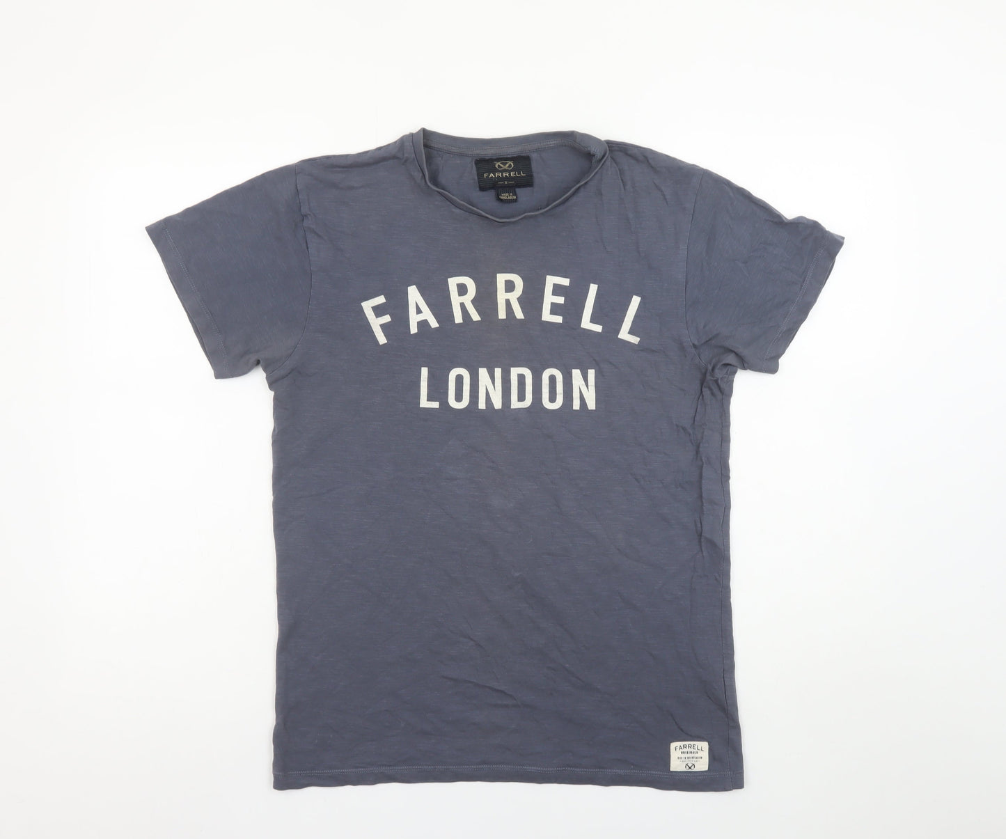 Farrell Men's Blue Crew Neck Graphic Print T-Shirt Size S
