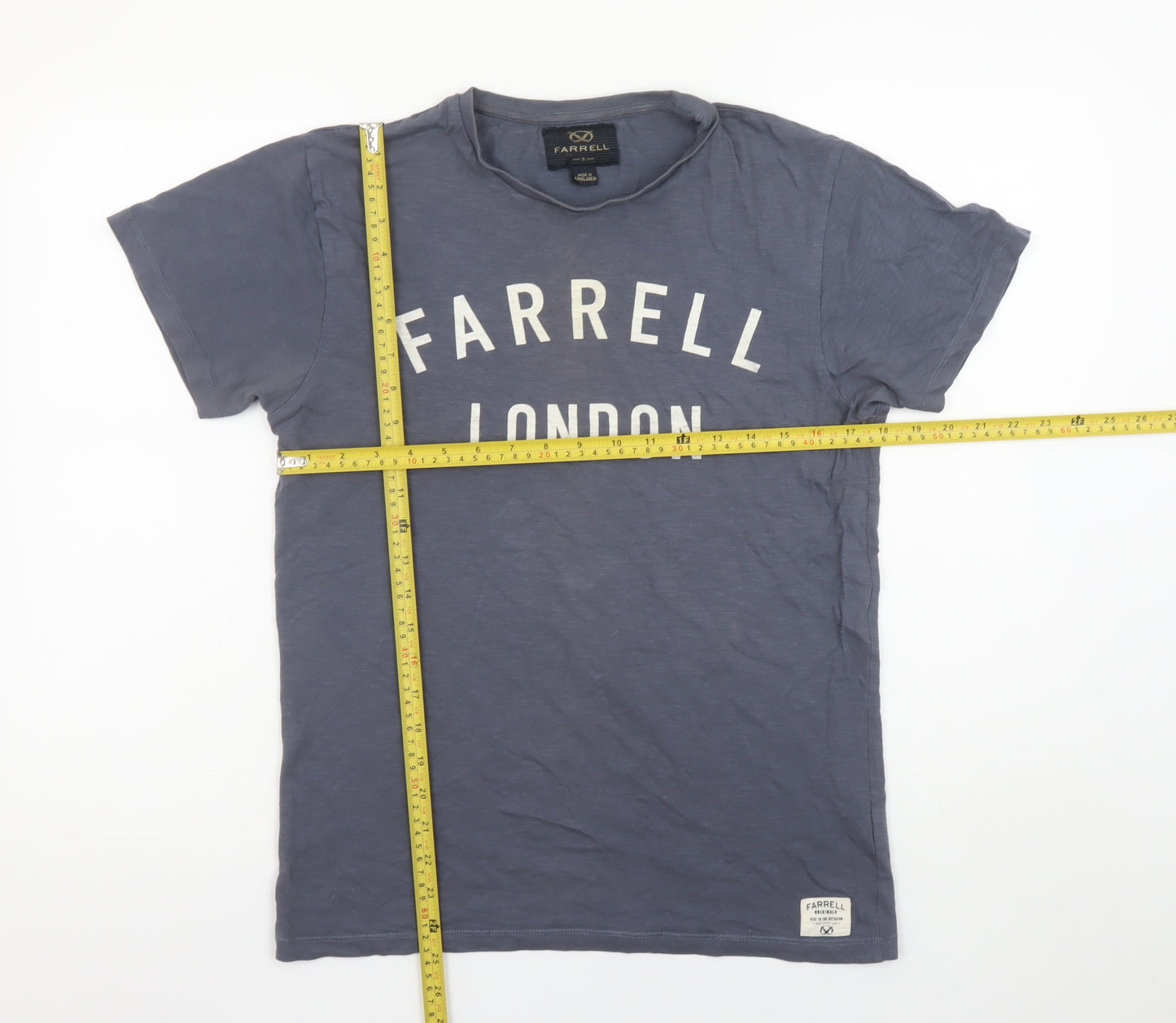 Farrell Men's Blue Crew Neck Graphic Print T-Shirt Size S