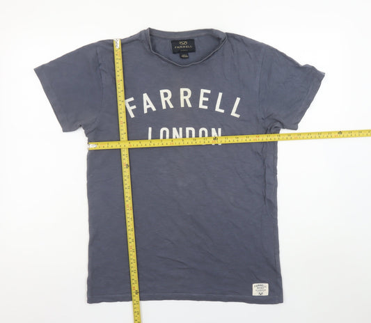 Farrell Men's Blue Crew Neck Graphic Print T-Shirt Size S