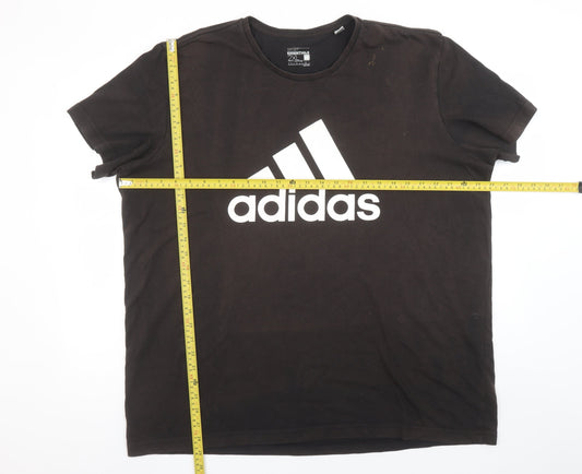 Mens UK Size 2XL adidas Black  Cotton Blend T-Shirt