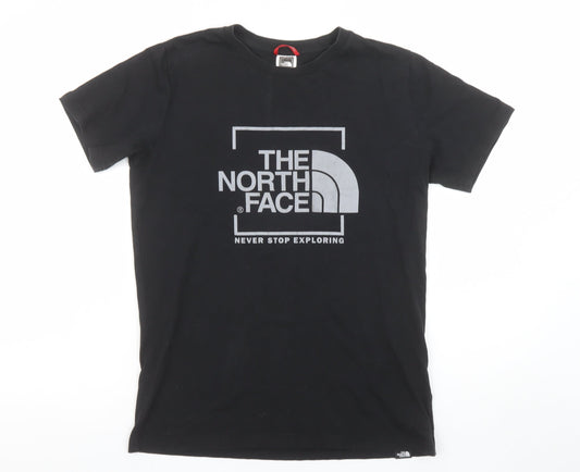 The North Face Boys Black XL T-Shirt Short Sleeve Cotton Outdoor Logo Tee
