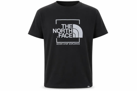 The North Face Boys Black XL T-Shirt Short Sleeve Cotton Outdoor Logo Tee