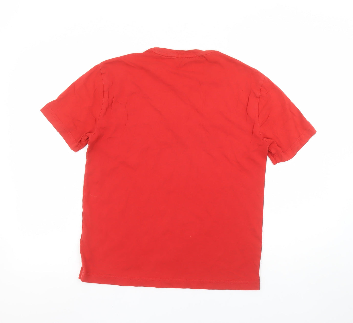 Mens UK Size S Emporio Armani Red  Cotton T-Shirt