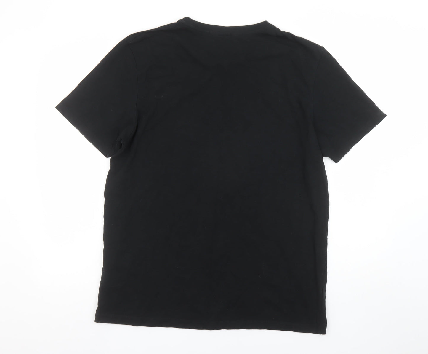 Next Men's Black American Whiskey Graphic Cotton T-Shirt L