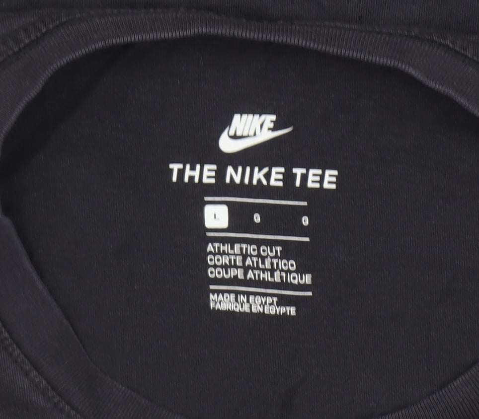 Mens UK Size L Nike Black  Cotton T-Shirt
