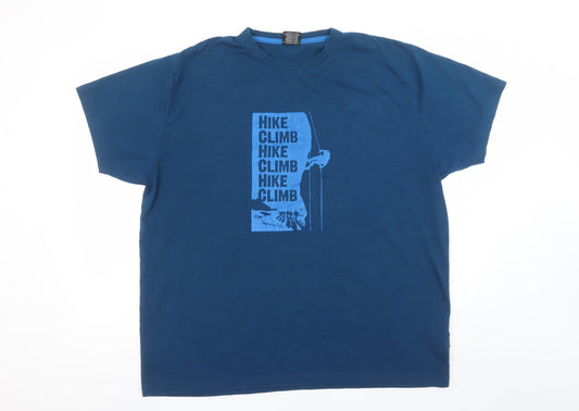 Mens UK Size 2XL Trespass Blue  Cotton T-Shirt