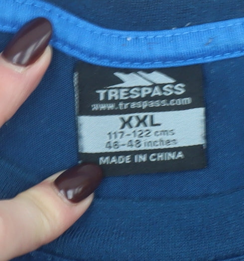 Mens UK Size 2XL Trespass Blue  Cotton T-Shirt