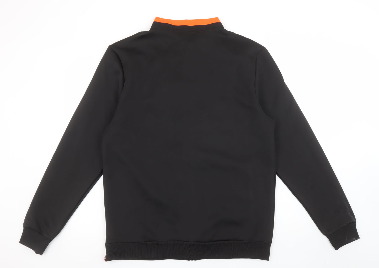 GONG Men's Black XL Full Zip Sweatshirt with Logo Trim