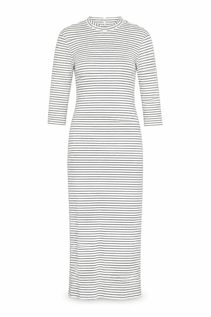Marks and Spencer Women’s Ivory Striped Bodycon Midi Dress Size 6