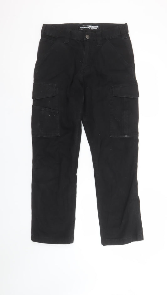 Carhartt Men’s Black Relaxed Fit Cargo Straight Jeans 30x30
