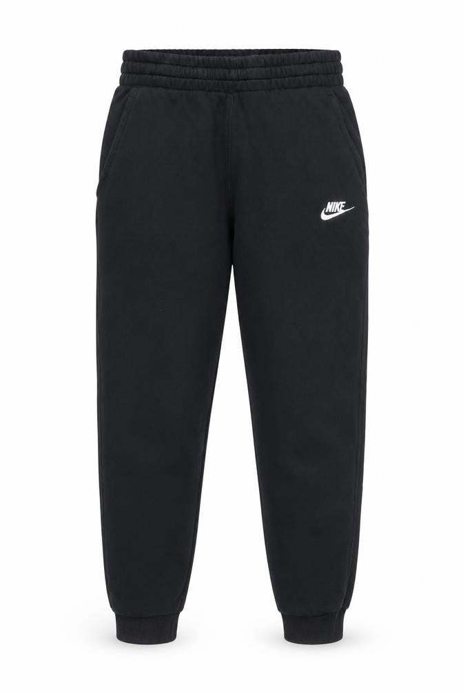 Front view of Nike boys’ black jogger sweatpants l 147-158cm cotton fleece casual sportswear