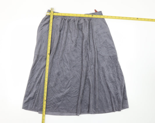 Marks and Spencer Women’s Grey A-Line Skirt Size 16 Vintage Knee Length
