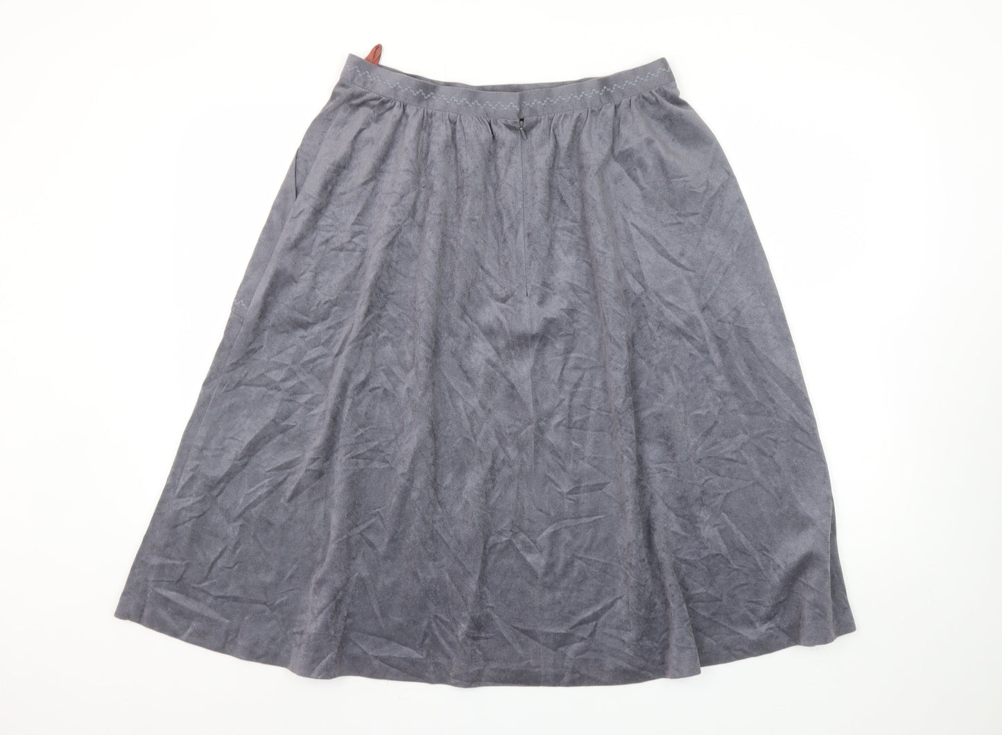 Marks and Spencer Women’s Grey A-Line Skirt Size 16 Vintage Knee Length