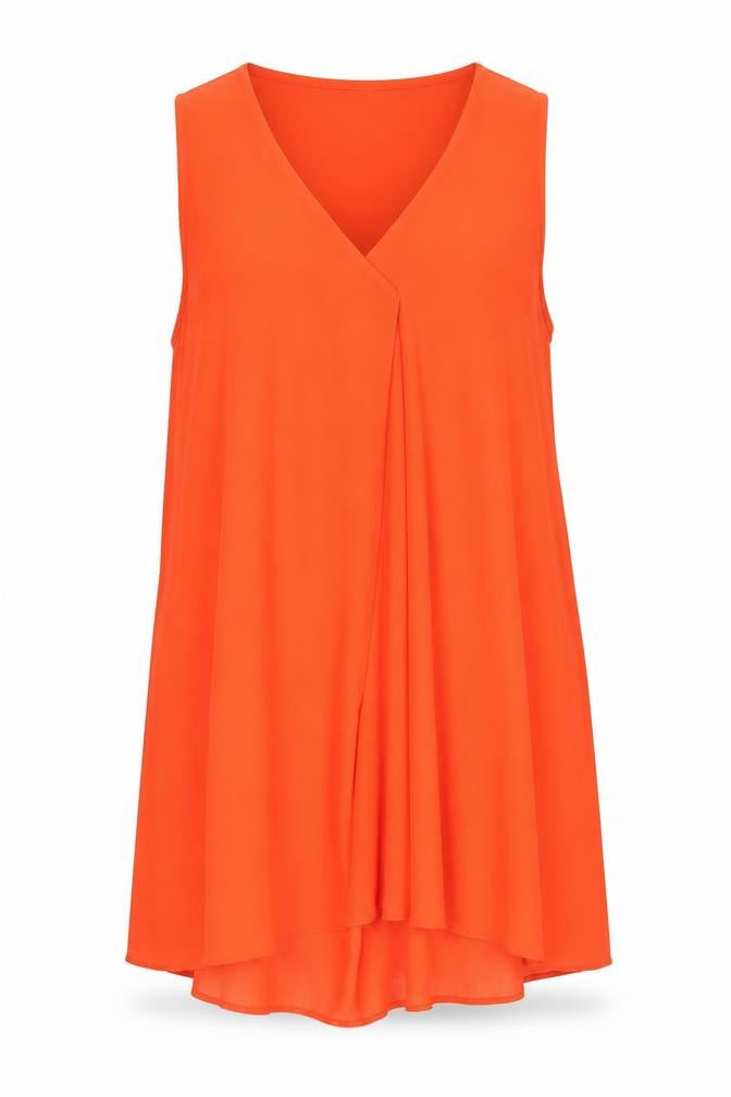 River Island Women’s Orange Sleeveless Shift Dress Size 16